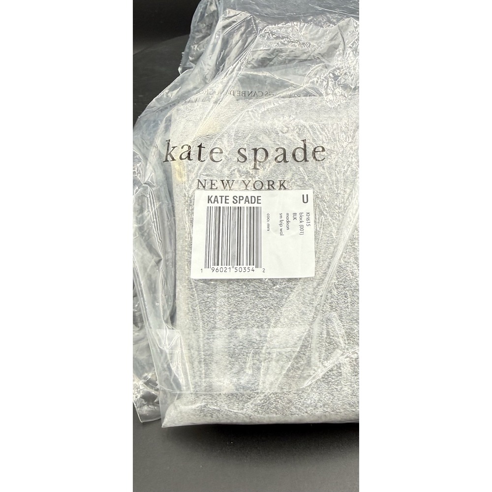 NWT Kate Spade Madison Small L-Zip Wallet Black Saffiano Leather Gold Hardware - Picture 8 of 8